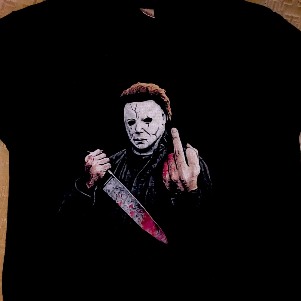 Michael Myers middle finger shirt